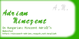 adrian minczent business card